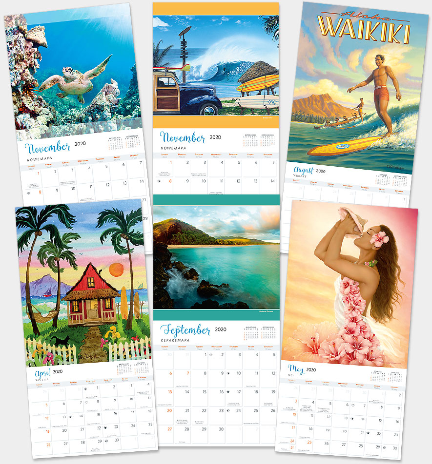 Hawaiian Calendars 2020 Deluxe Wall Hawaii Calendars Island Art Store