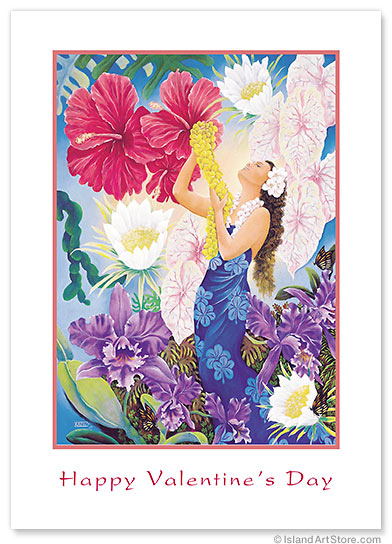 Lei of Aloha - Hawaiian Collectors Edition Greeting Cards - Valentine's Day Card