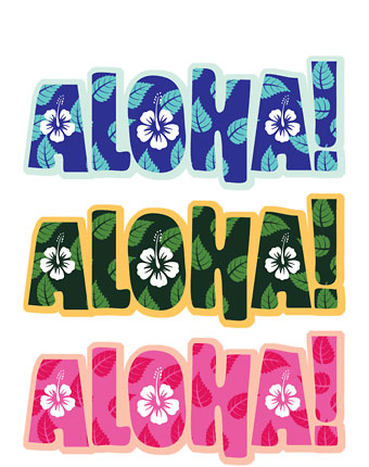 Aloha Decorative Type - Hawaii Decal