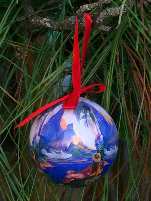 Hawaiian Holiday Ball Christmas Ornaments - Set of 7 - IslandArtStore.com