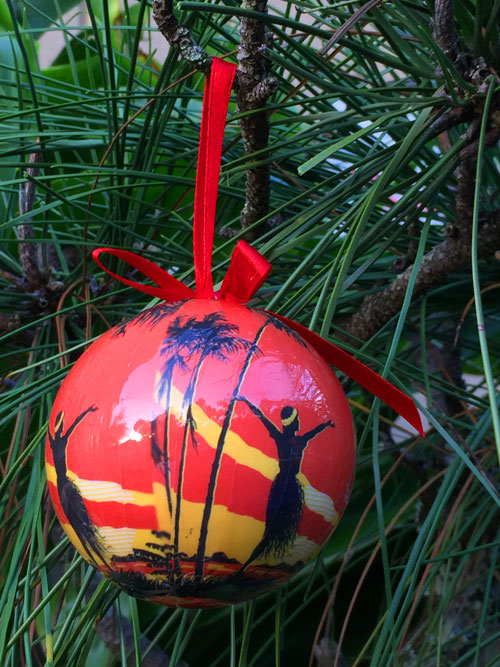 Hawaiian Holiday Ball Christmas Ornaments - Set of 7 - IslandArtStore.com