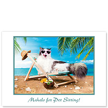 9 Lives in Paradise - Pet Sitting Greeting Card