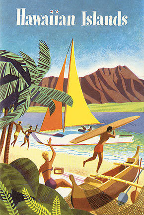 Hawaiian Islands Tours - Premium Vintage Collectible Greeting Card