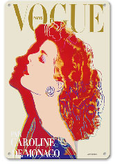 Fashion Magazine Paris - Princess Caroline of Monaco by Andy Warhol - Metal Sign Art