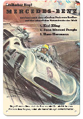 Mercedes Benz - Grand Prix of Berlin - Formula One Racing - c. 1954 - Metal Sign Art