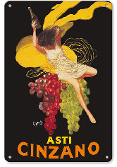 Asti Cinzano - Asti Spumante - Italian Sparkling White Wine - c. 1910 - Metal Sign Art
