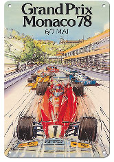 Grand Prix Monaco 1978 - Formula One F1 - Metal Sign Art