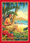 Hawaiian Holiday / Christmas Greeting Card - Island Holiday